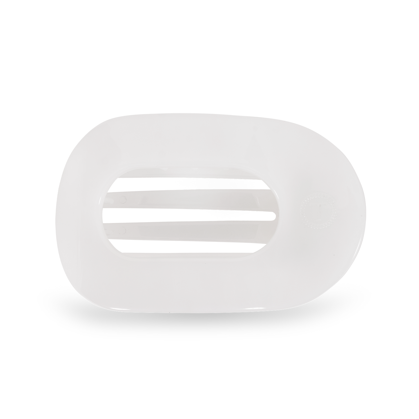Teleties flat round clip Hair Accessories Teleties Coconut White