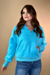 Jess Lea Kenna Hooded Quarter Zip Pullover Hoodie Hoodie Jess Lea Aqua Small