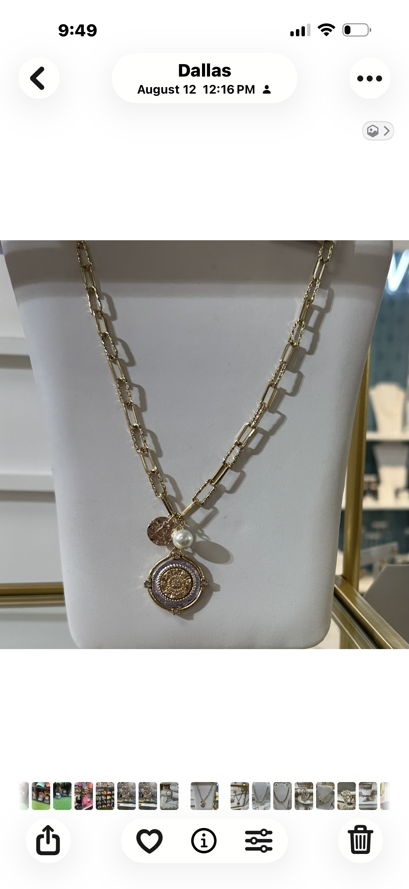Gold coin necklace