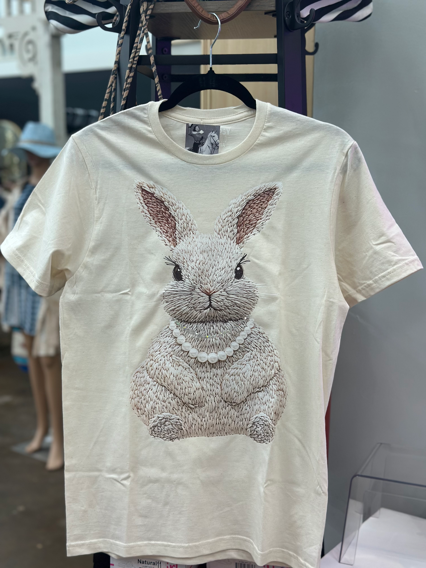Bunny with bling necklace T-Shirt