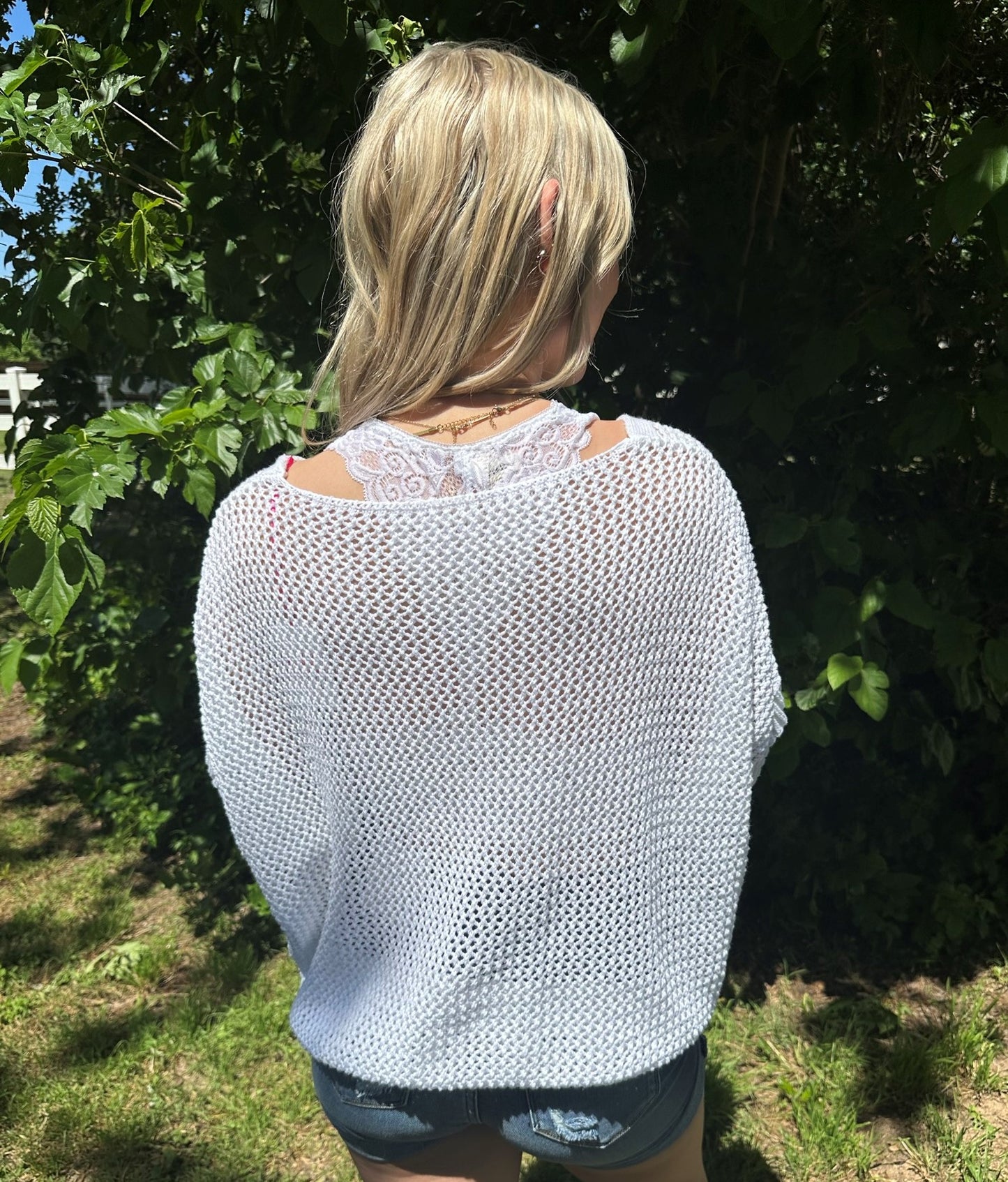 One size fits all cotton knit "smile" shirt Blouse New York Life