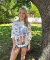 One size fits all cotton knit "don't dull your sparkle" top Blouse New York Life