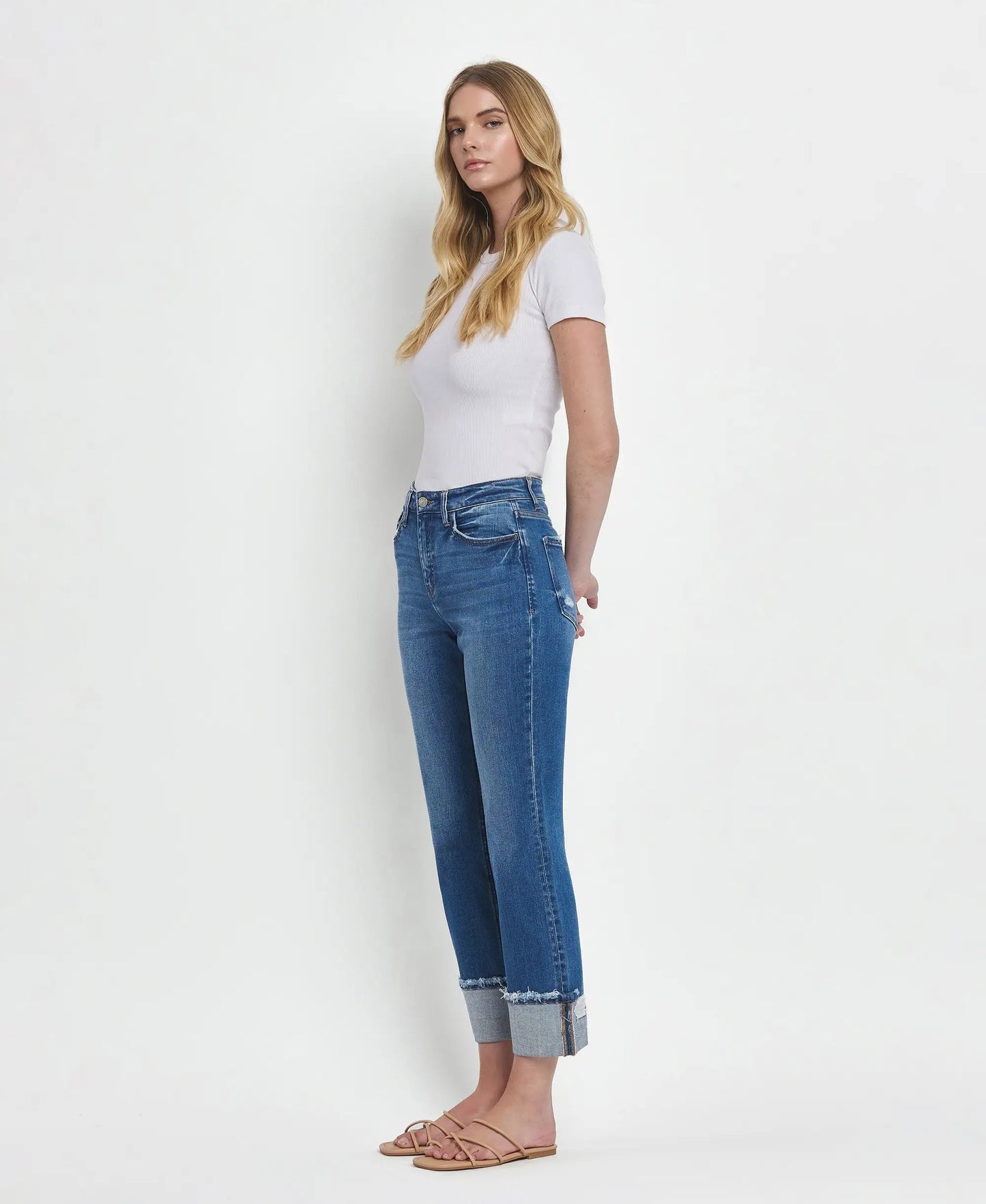 Flying Monkey high rise cuffed straight leg pant