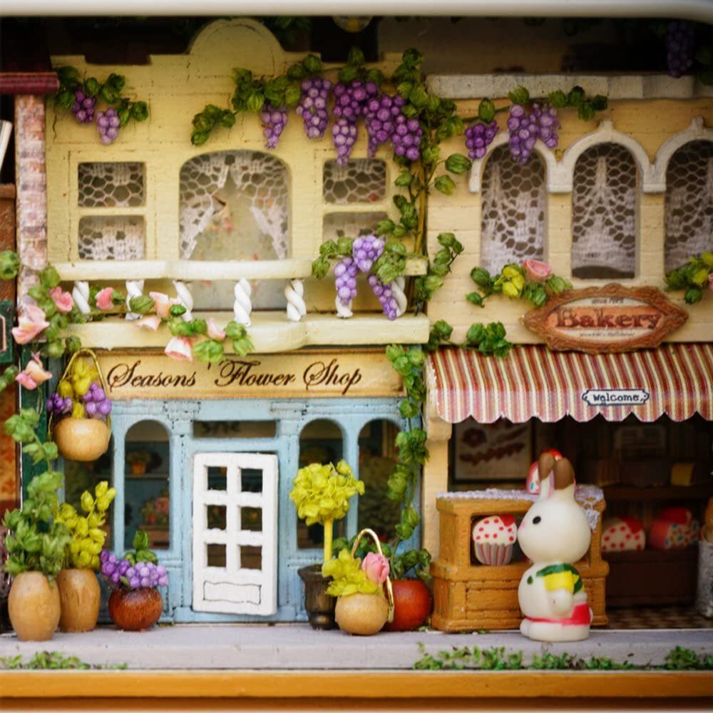 Miniature (TINY!) DIY box theater wooden dollhouse model kit (In a Happy Corner) Gifts Ivy and Pearl Boutique