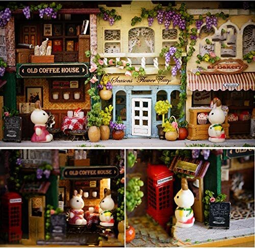 Miniature (TINY!) DIY box theater wooden dollhouse model kit (In a Happy Corner) Gifts Ivy and Pearl Boutique