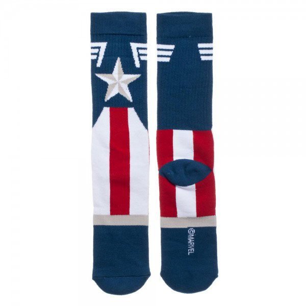 Captain America Socks - Captain America Suit-Up Crew Socks Gifts Ivy and Pearl Boutique