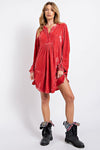 Loose fit soft velvet tunic dress with pockets  Ivy and Pearl Boutique