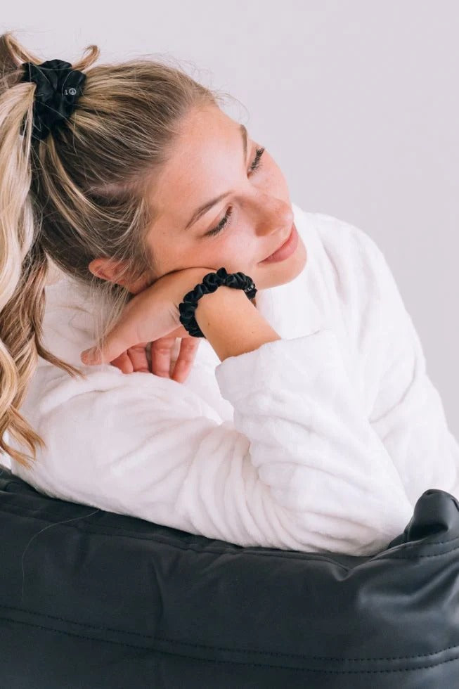 Teleties small silk scrunchies