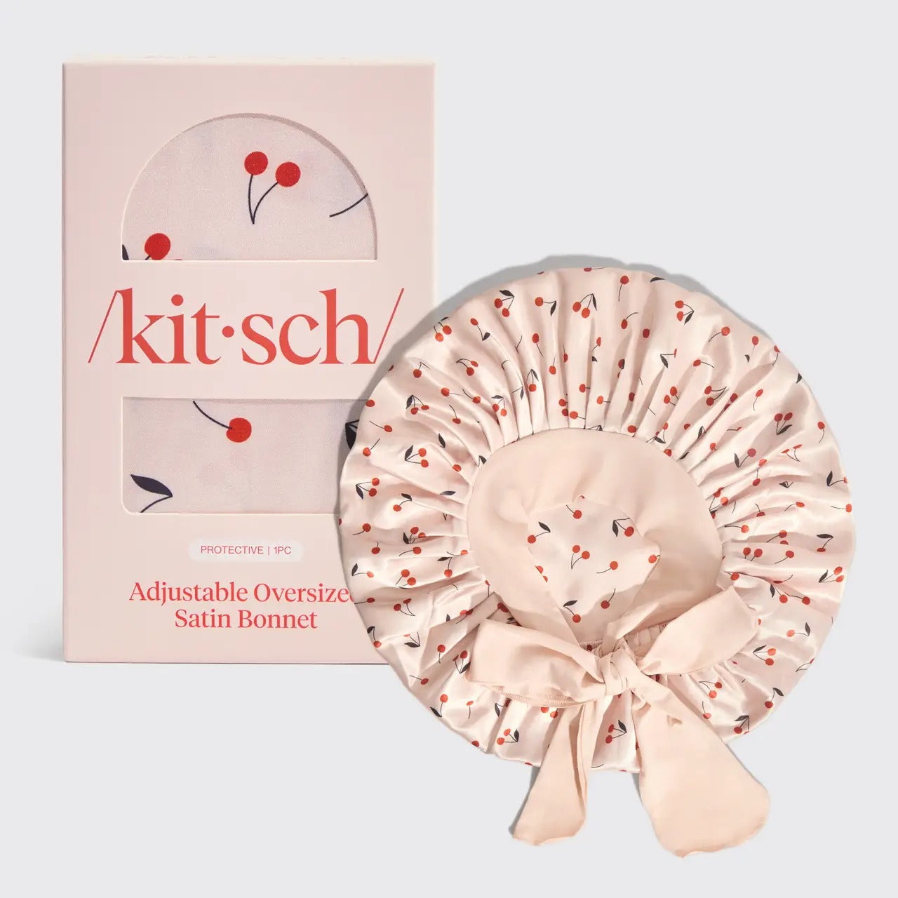 Kitsch adjustable oversized satin bonnet