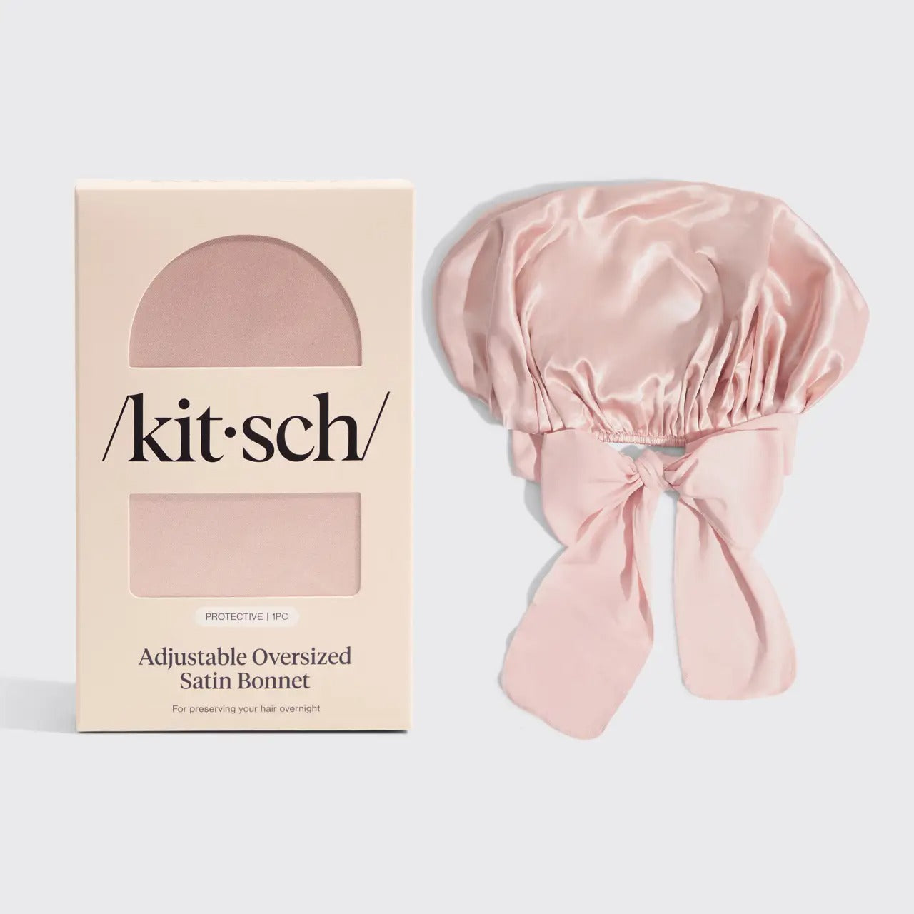Kitsch adjustable oversized satin bonnet