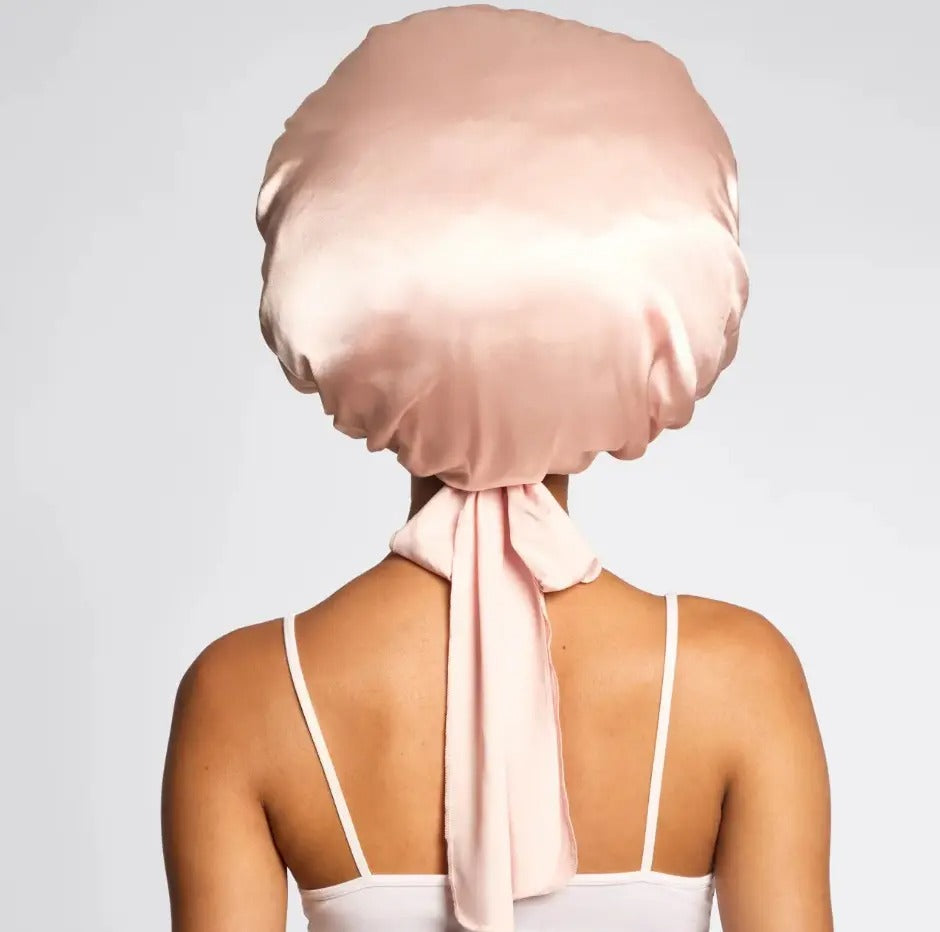 Kitsch adjustable oversized satin bonnet