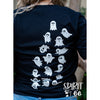 Boo with ghosts on back halloween tee