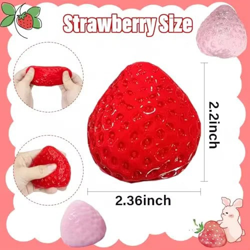 Strawberry squishy fidget toy