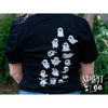 Boo with ghosts on back halloween tee