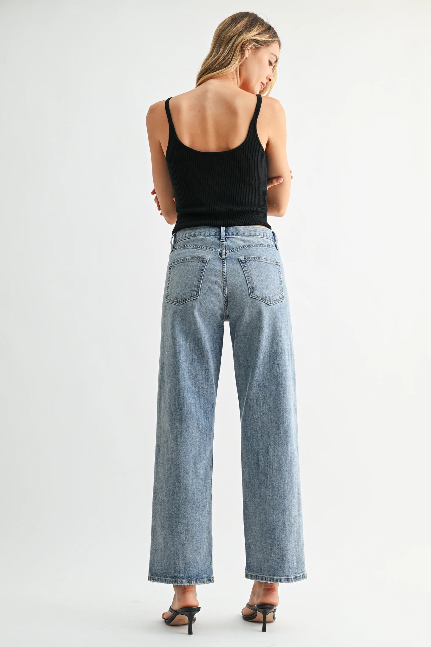 JBD (Just Black Denim) Collection Selvage stretch straight leg jeans