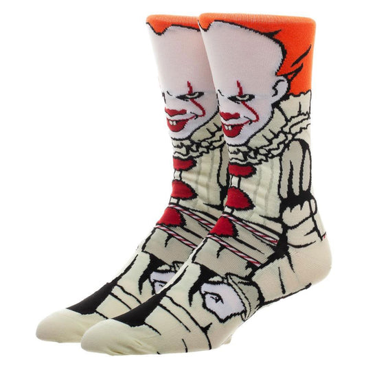 It Pennywise socks - Bioworld IT Pennywise 360 Character Crew Socks Gifts Ivy and Pearl Boutique