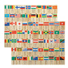 National Flags of the World Domino Set - 100-Piece Wooden Domino Set with flag and country name in four different languages. Gifts Ivy and Pearl Boutique