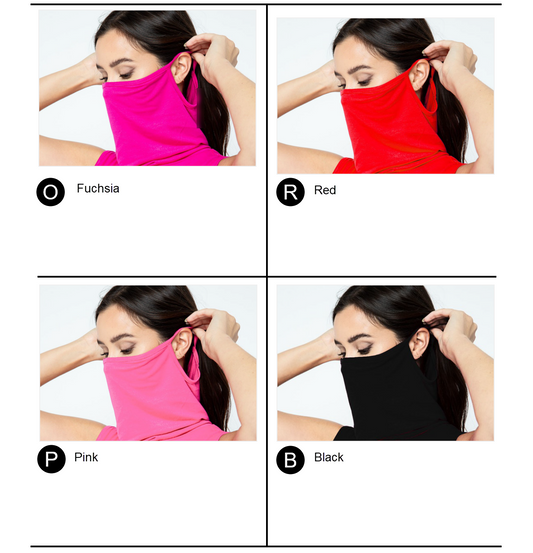 Sleeveless Jersey Knit Top with Cowl Neck and Built-in Face Mask  Ivy and Pearl Boutique Black XL