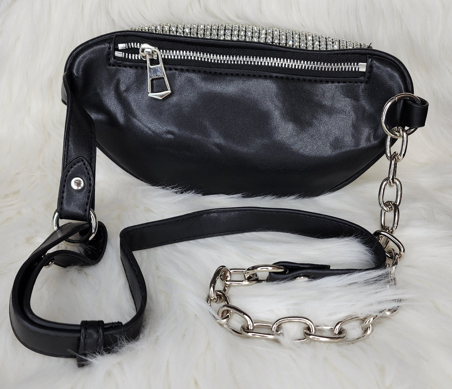 Repurposed LV Rhinestone belt bag purse Ivy and Pearl Boutique