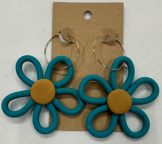 Daisies lightweight polymer clay earrings Earrings Lucia J Creations Default Title