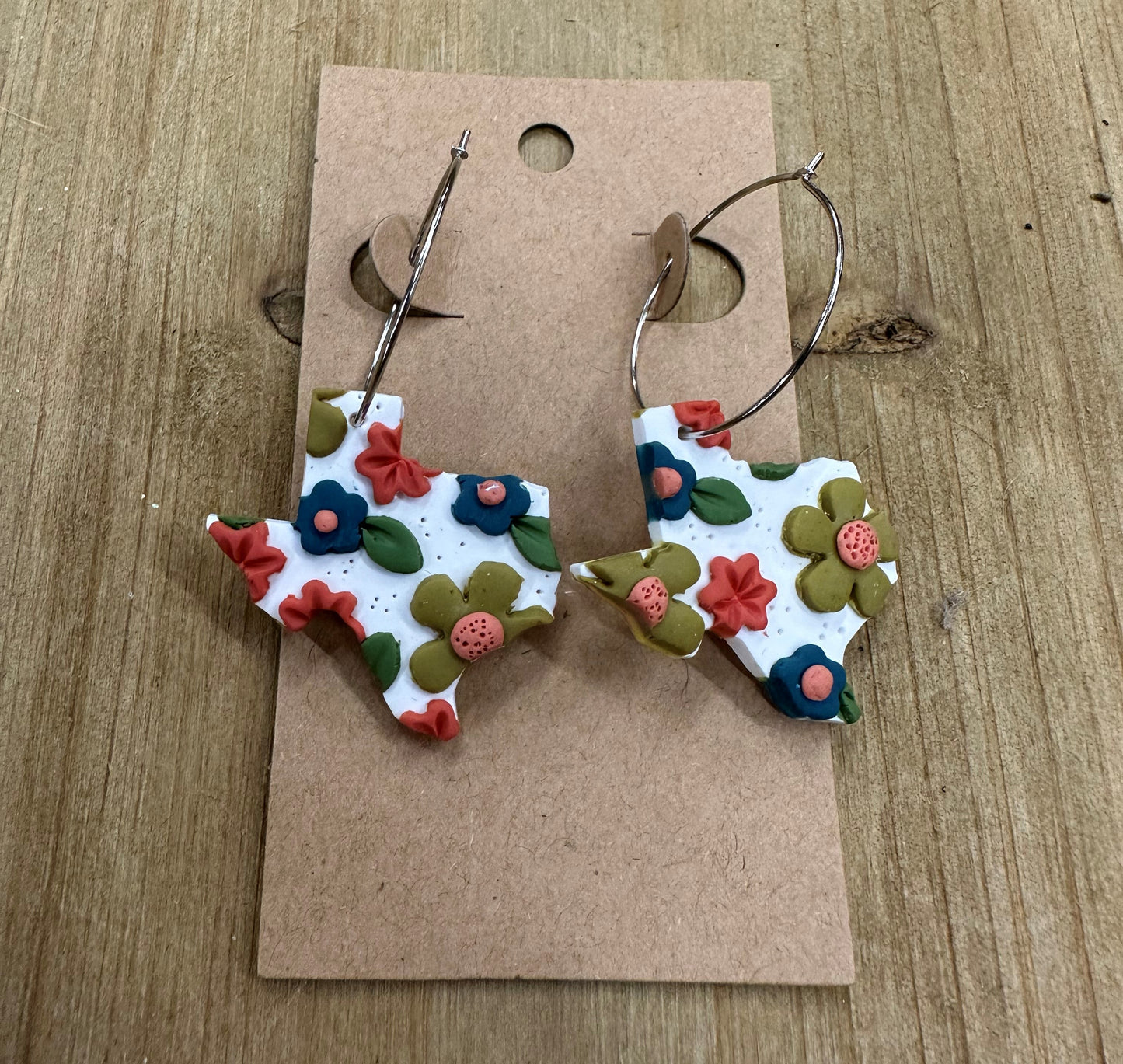 Texas state flowers lightweight polymer clay earrings Earrings Lucia J Creations Default Title