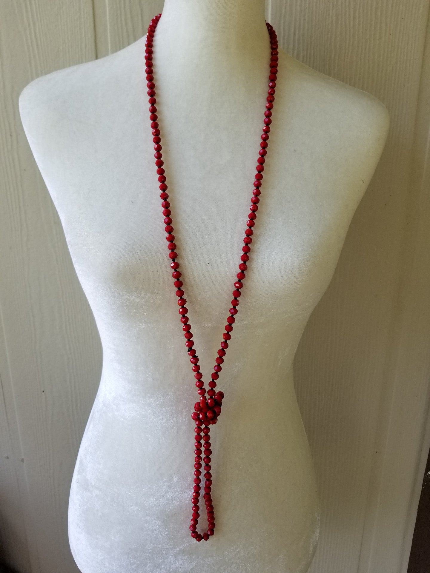 Faceted 6mm beaded 60-inch necklace Ivy and Pearl Boutique