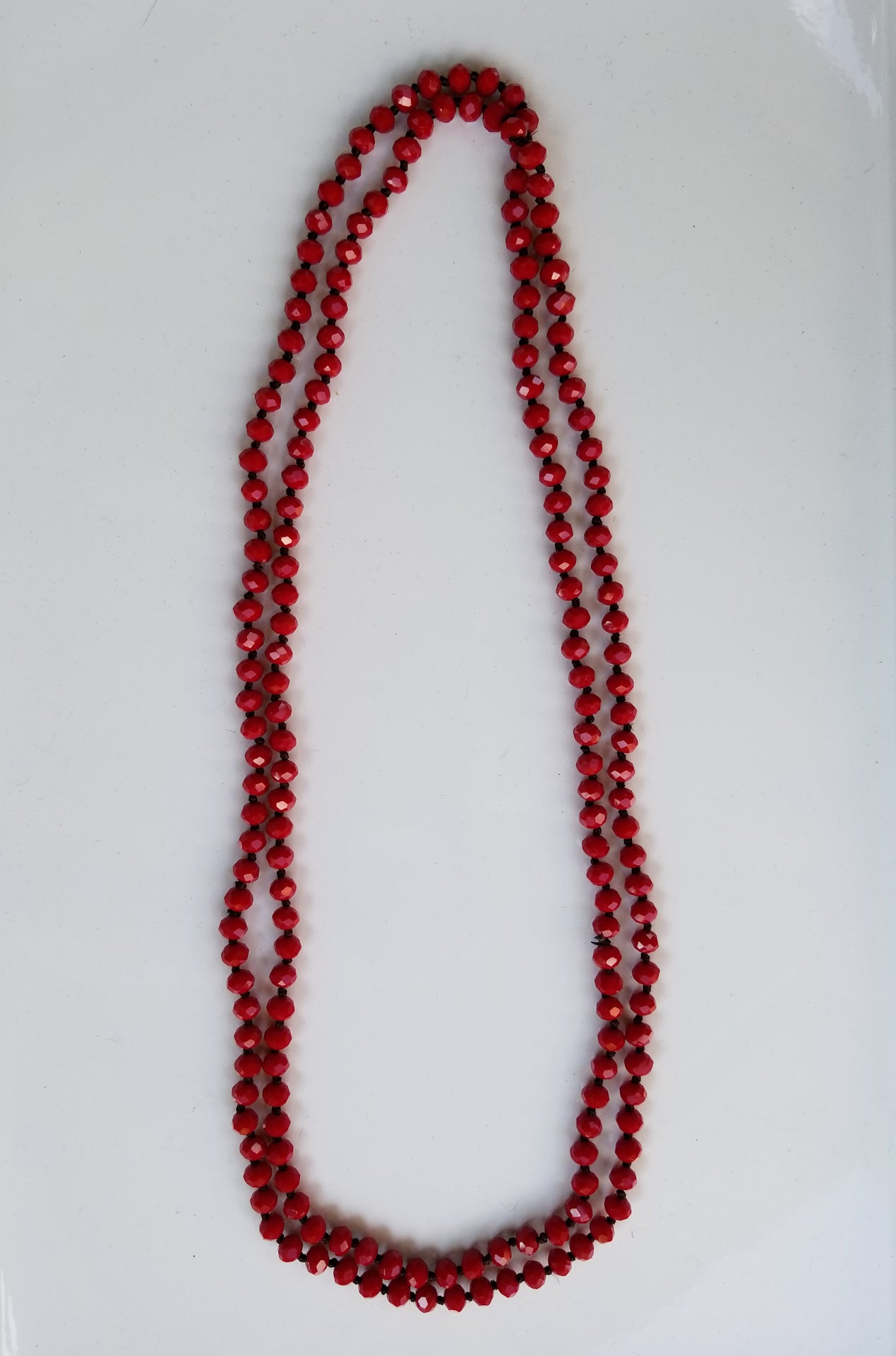 Faceted 6mm beaded 60-inch necklace Ivy and Pearl Boutique