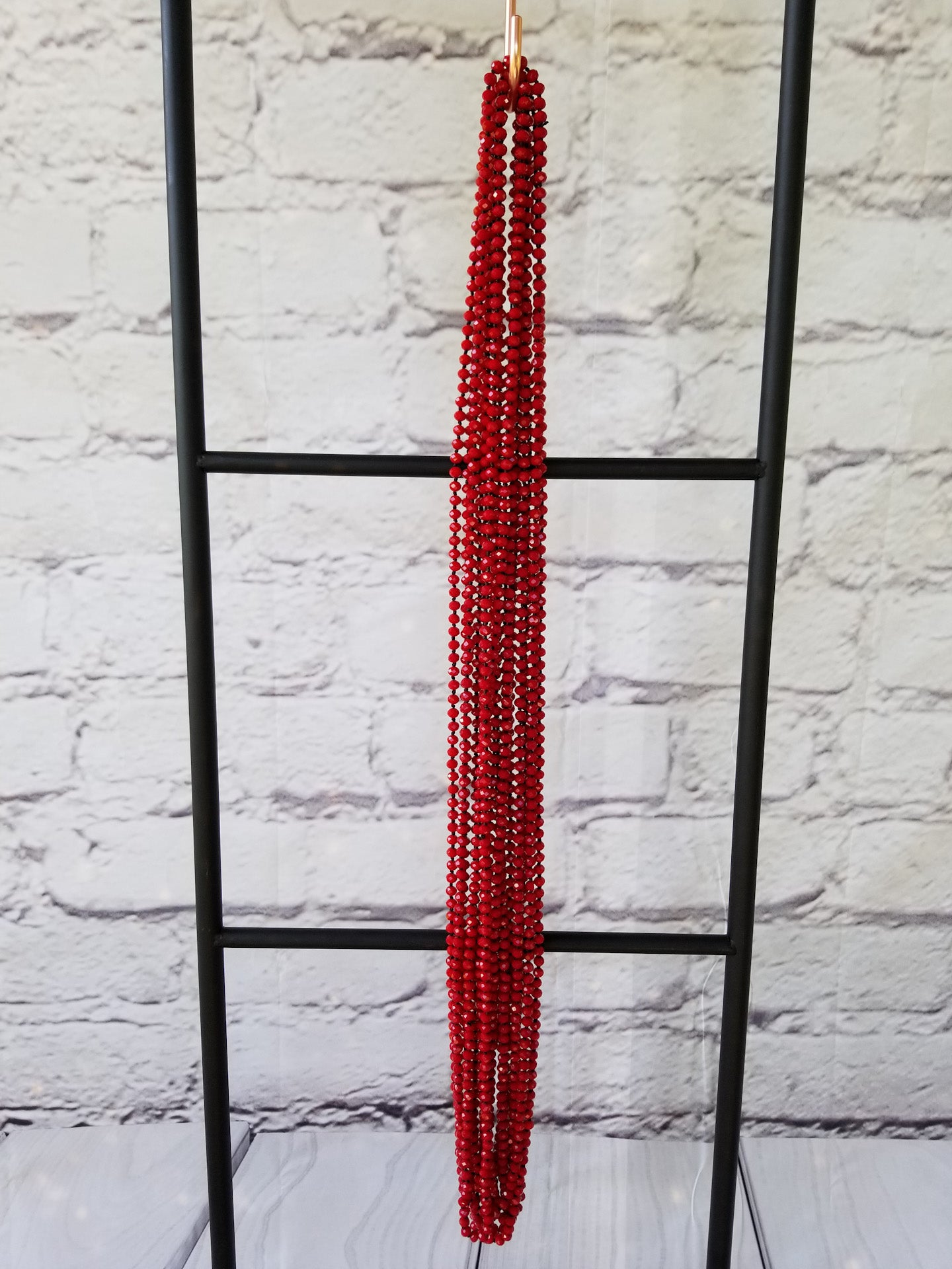 Faceted 6mm beaded 60-inch necklace Ivy and Pearl Boutique