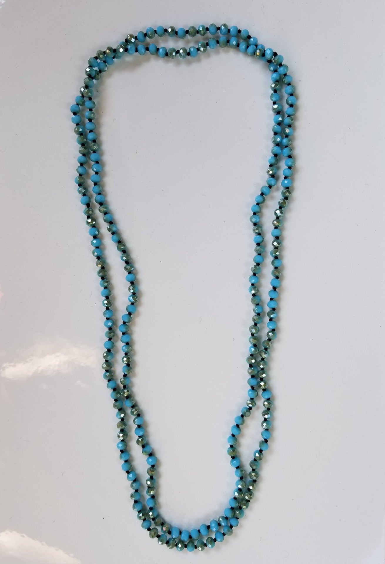 Faceted 6mm beaded 60-inch necklace Ivy and Pearl Boutique
