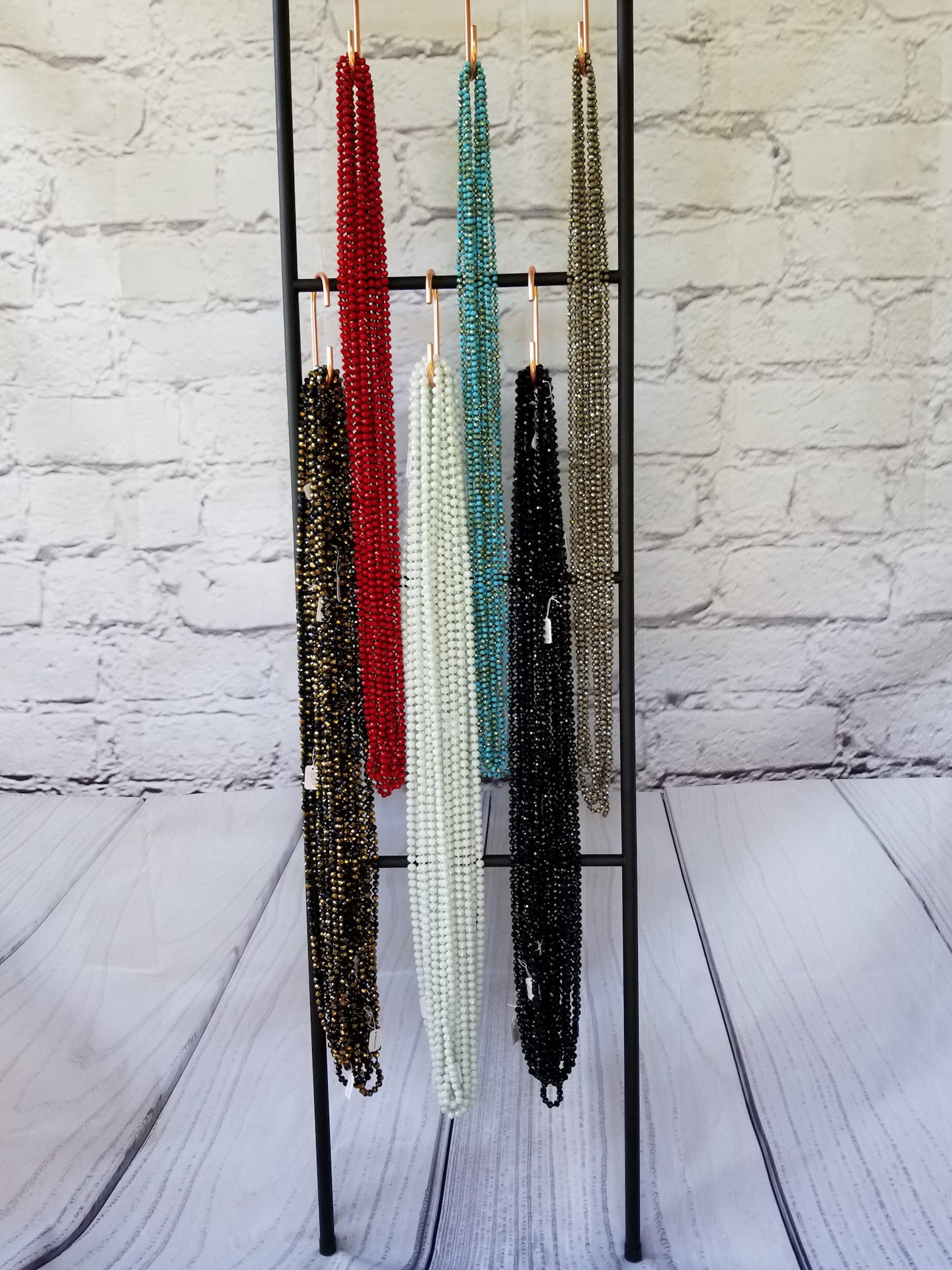 60-inch 8mm faceted crystal beaded necklace Ivy and Pearl Boutique