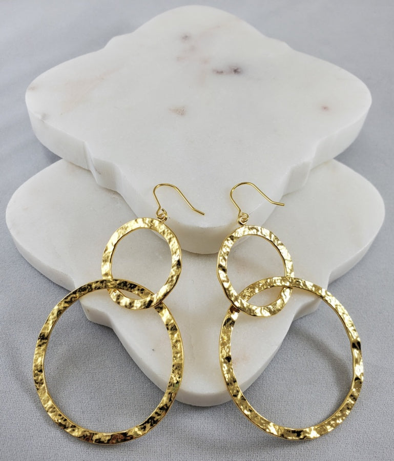 Andante Gold Dipped Brass Small/Large Loop Earring Ivy and Pearl Boutique