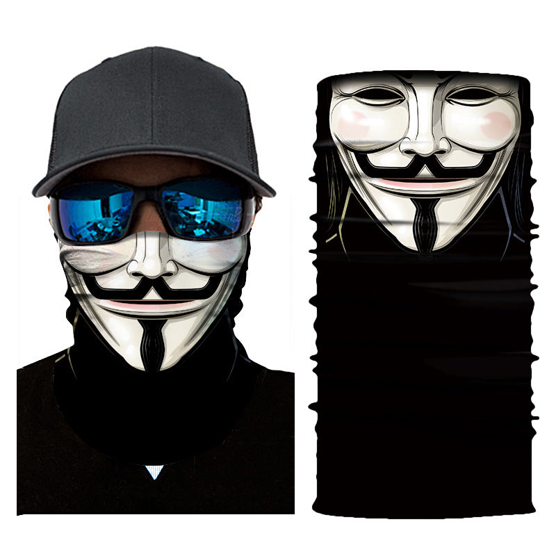 Anonymous Face Mask - Anonymous (Guy Fawkes) Gaiter Balaclava Face Tube Mask Ivy and Pearl Boutique