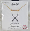 Arrow Shot 16-inch necklace with 2-inch extender and cubic zirconia decorated horizontal arrow pendant  Ivy and Pearl Boutique