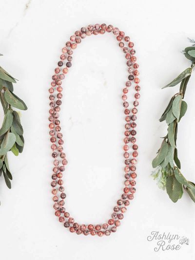 Back to the Basics All Natural Stone Bead Necklace Ivy and Pearl Boutique