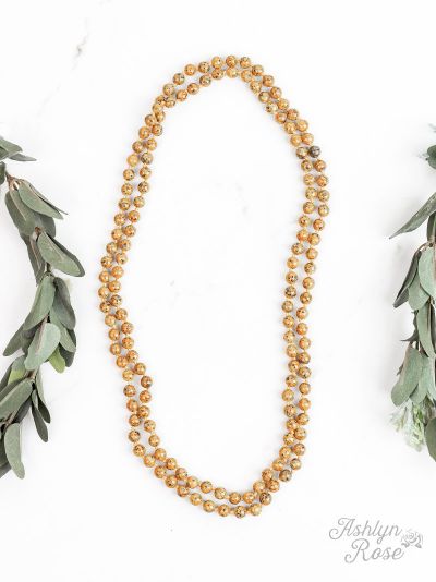 Back to the Basics All Natural Stone Bead Necklace Ivy and Pearl Boutique