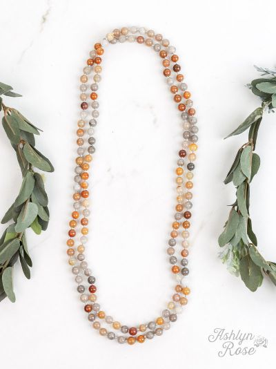 Natural Gemstone & Seed Bead Choker Necklaces