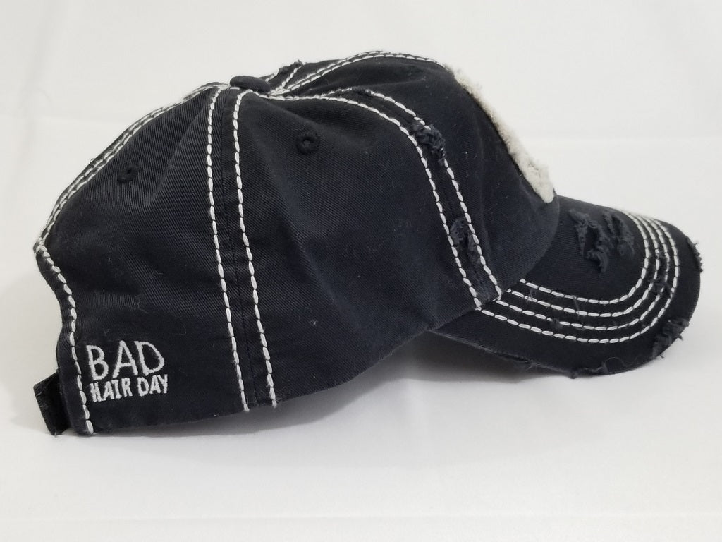 "Bad hair day" washed vintage baseball cap Ivy and Pearl Boutique