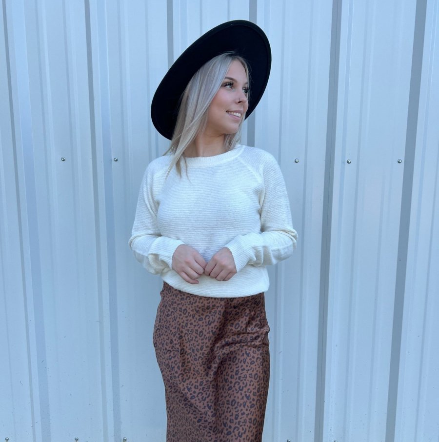 Soft and Cozy Be Cool Pullover sweater Ivy and Pearl Boutique Ivory M/L