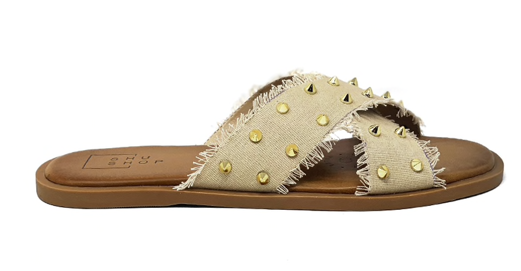 Berta casual flat slide sandal Ivy and Pearl Boutique 6.0