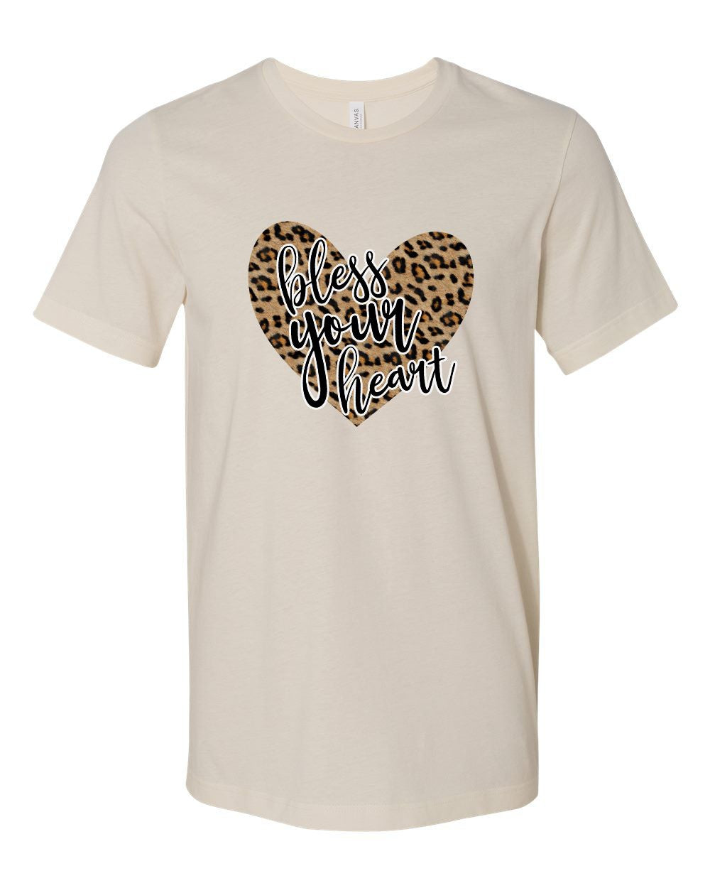 Bless Your Heart on Leopard Graphic Crew Neck Softstyle Tee Ivy and Pearl Boutique S
