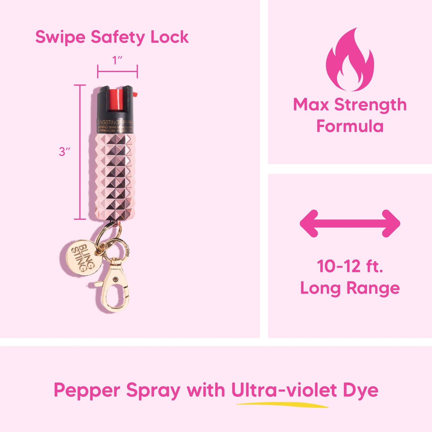 Blingsting Metallic Studded Pepper Spray Ivy and Pearl Boutique