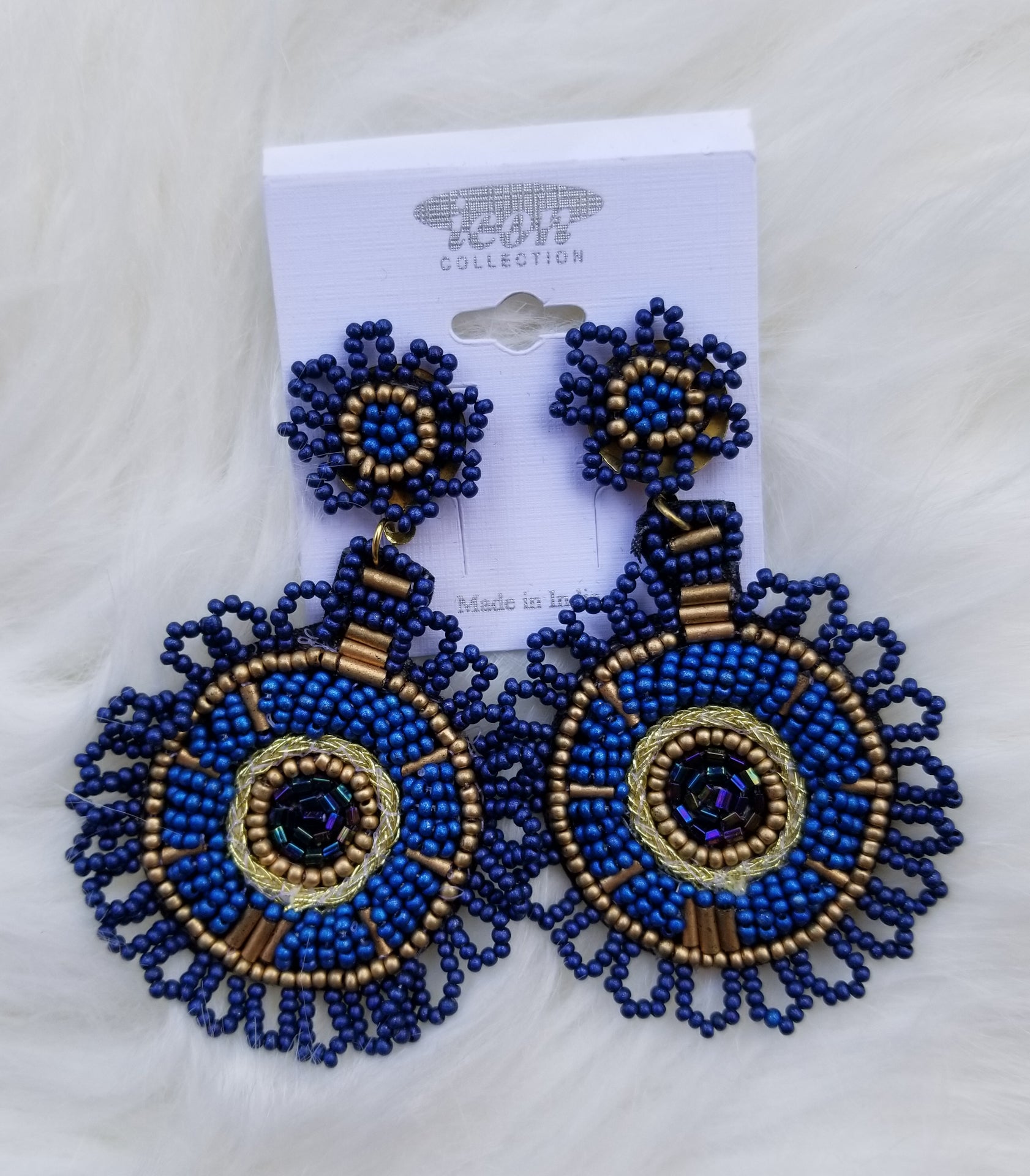 Statement shop beaded earrings