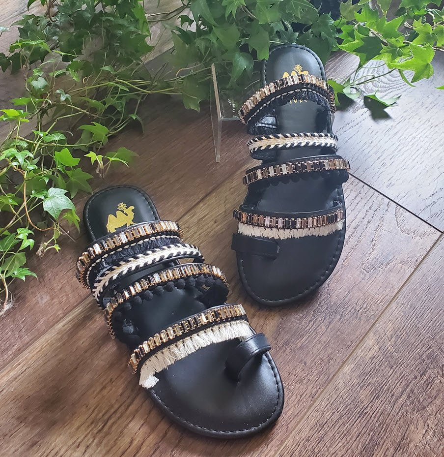 Boho Camel Jet Sandals Ivy and Pearl Boutique 6.0