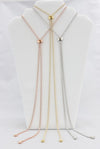 Box-snake chain necklace with inlaid diamond-like cubic zirconia stones  Ivy and Pearl Boutique   