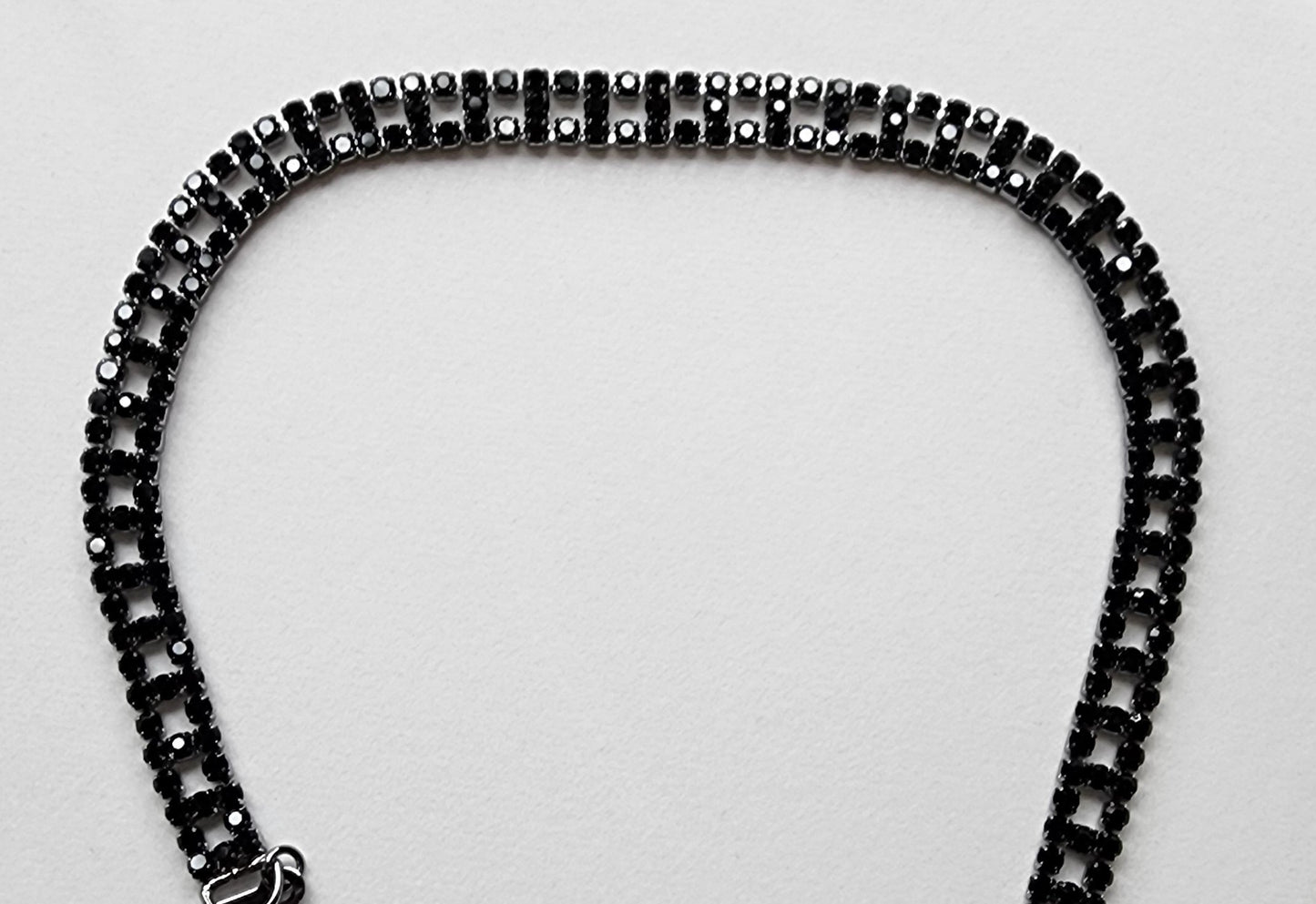 Brazilian Bra bling bra strap Ivy and Pearl Boutique Black Crystal