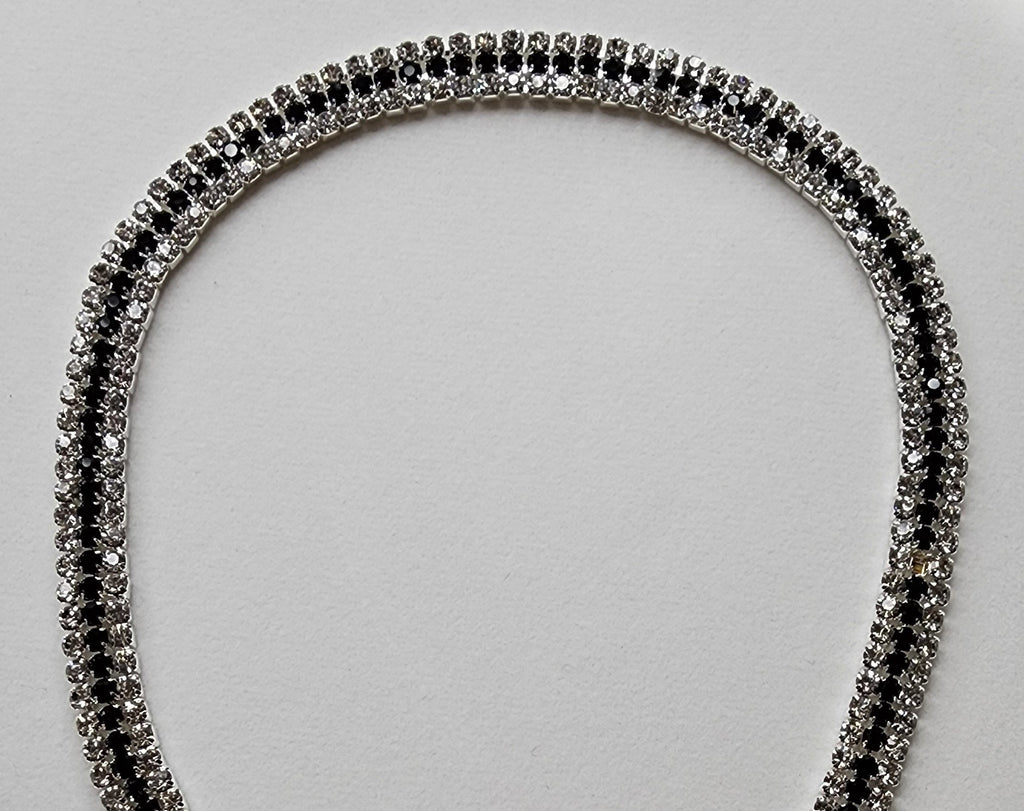 Brazilian Bra bling bra strap  Ivy and Pearl Boutique Crystal with black inlay