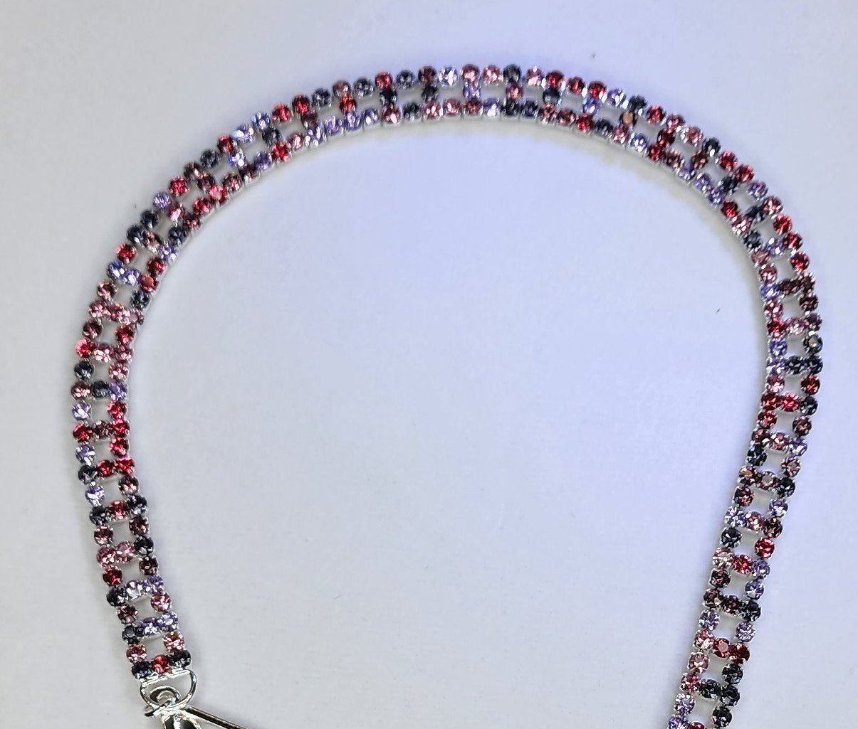 Brazilian Bra bling bra strap Ivy and Pearl Boutique Purple and Pink crystals