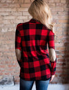 Casual plaid print kimono cardigan top with open front and elbow patch  Ivy and Pearl Boutique