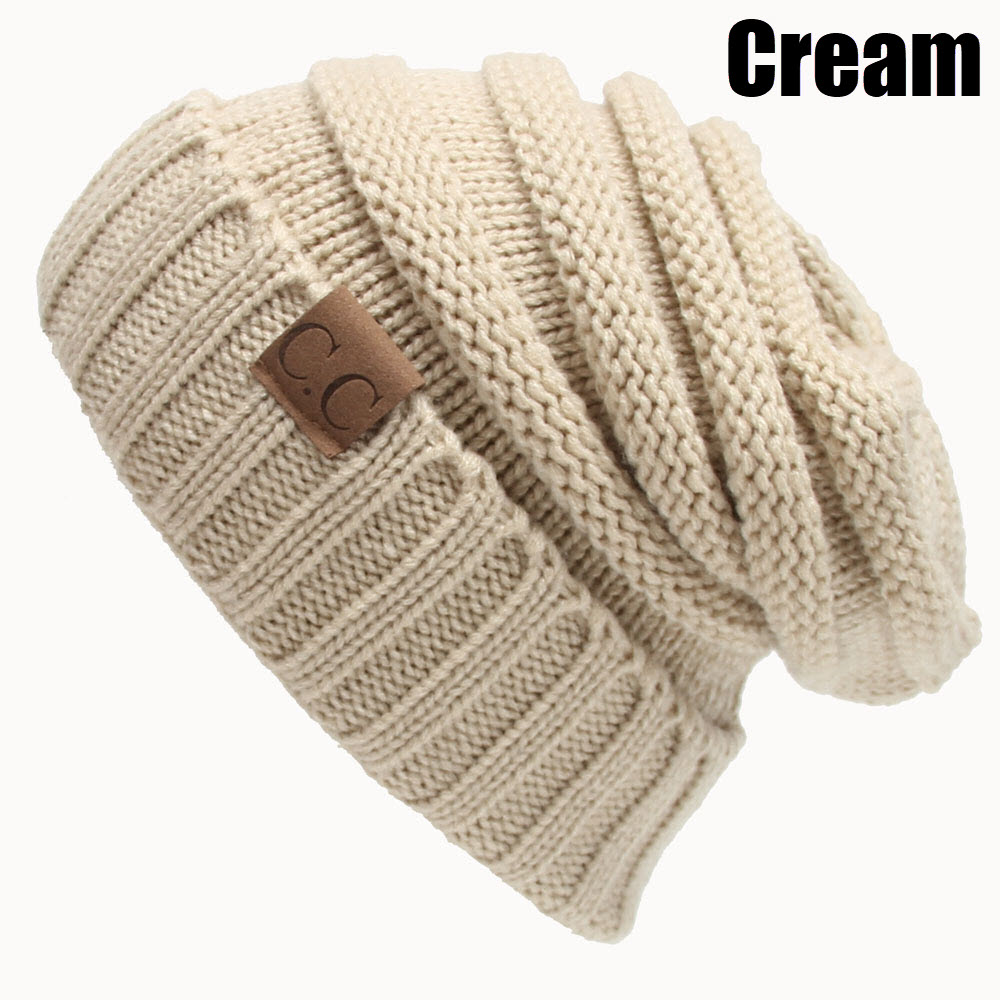 CC Oversized Chunky Skull cable knit crochet hat Ivy and Pearl Boutique