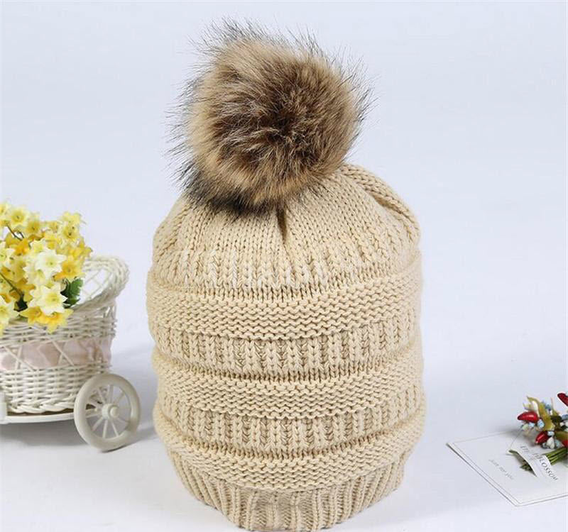CC Skullies fashion knit toboggan hat Ivy and Pearl Boutique Beige